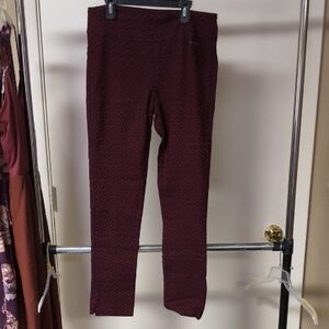 Roz & Ali Burgundy Skinny Pants